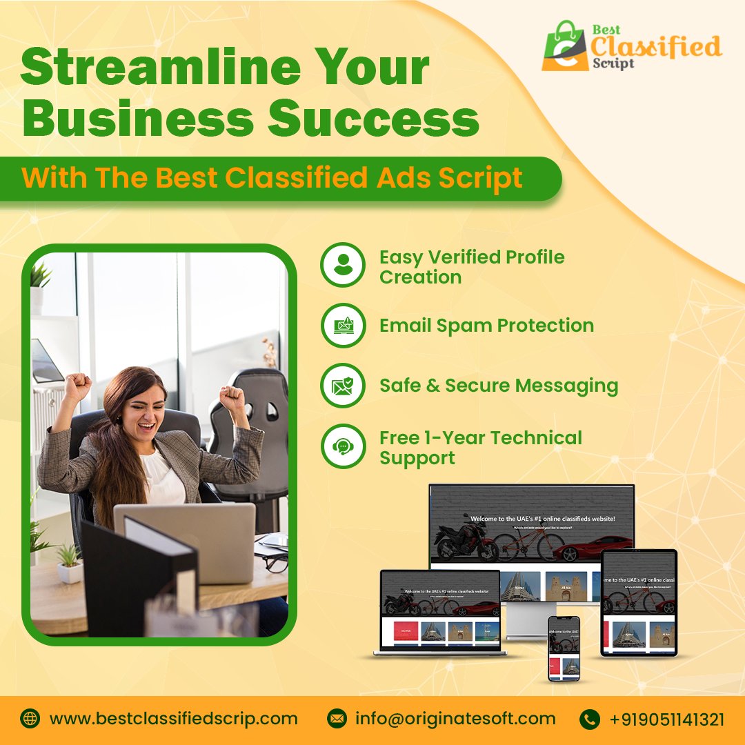 buyclassified's tweet image. Revolutionize your #onlinemarketplace with our comprehensive #classifiedadsscript & attract more customers.
Our seamless, feature-rich scripts are the perfect solution for readymade business models.
For a free demo, reach out to us.
☎️ +919051141321
🌐 bestclassifiedscript.com