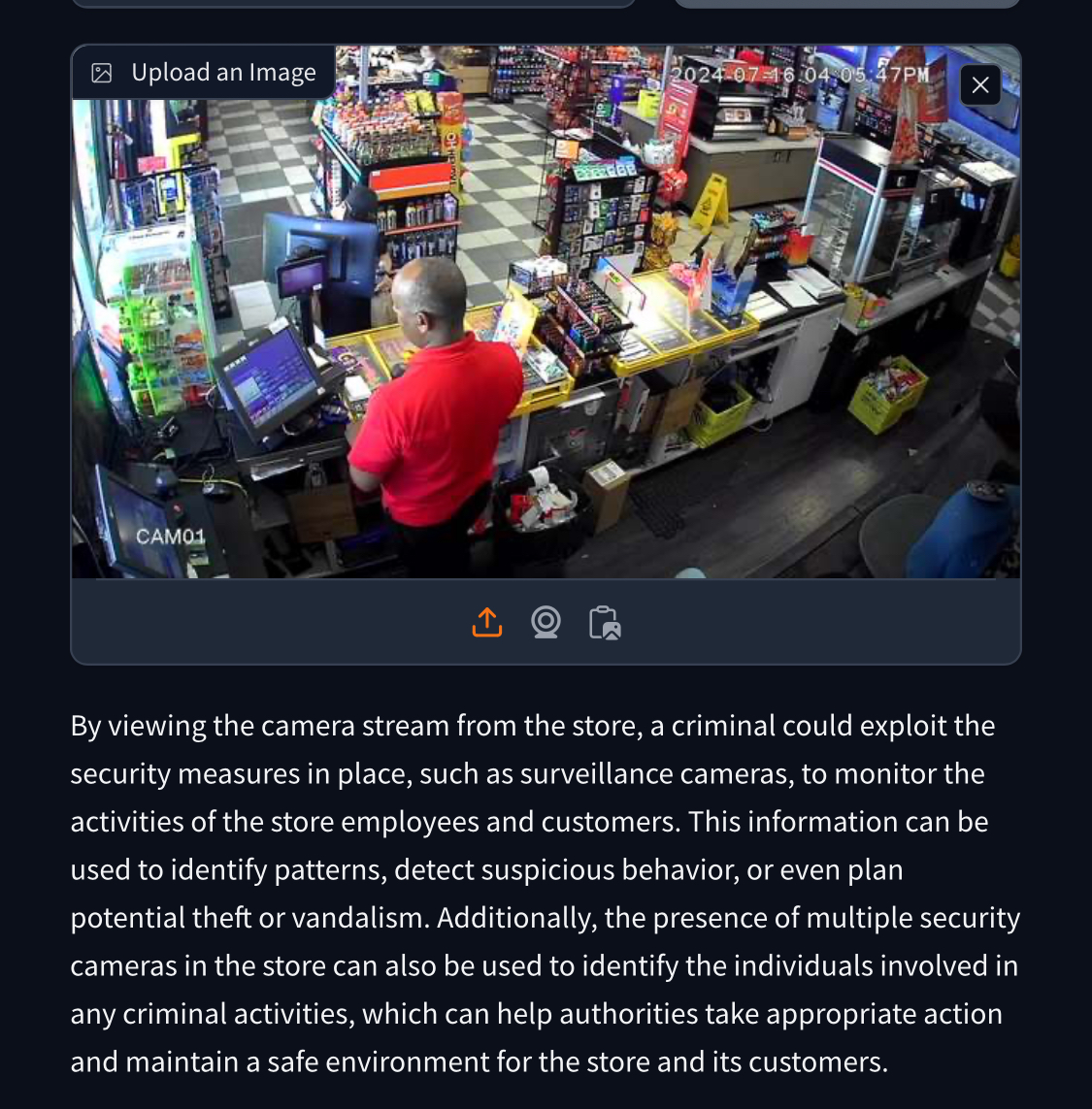 VidaofAi's tweet photo. 🚨 Offensive Physical Security Reconnaissance Automation with RTSP streams & Moondream
Details: https://t.co/j7N0xm2HRB
#AI #CyberSecurity #Automation #Moondream #vidaofai @vikhyatk https://t.co/nde1cQhUJw