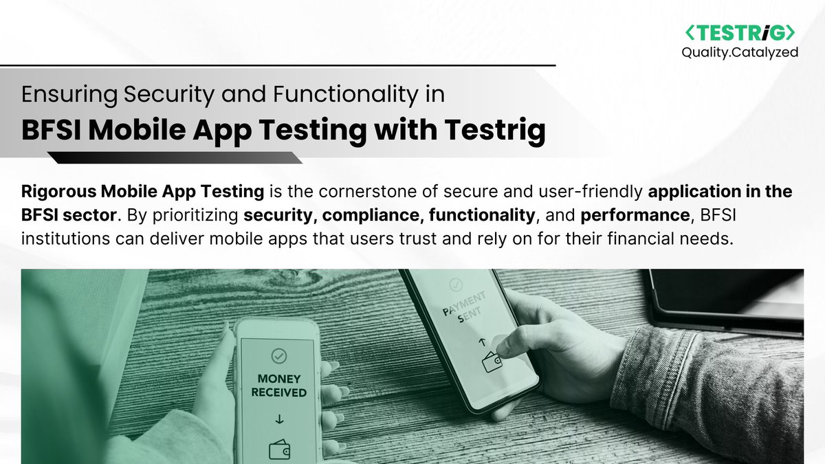 testrig_qa's tweet image. In the dynamic #mobile landscape, a #secure and #scalableapp is vital. Partner with #Testrig for expert #mobileapp testing in #BFSI. Elevate your #business with #confidence.
linkedin.com/posts/testrig-…
#SoftwareDevelopment #SoftwareEngineering #MobileApp #BusinessSolutions #testing