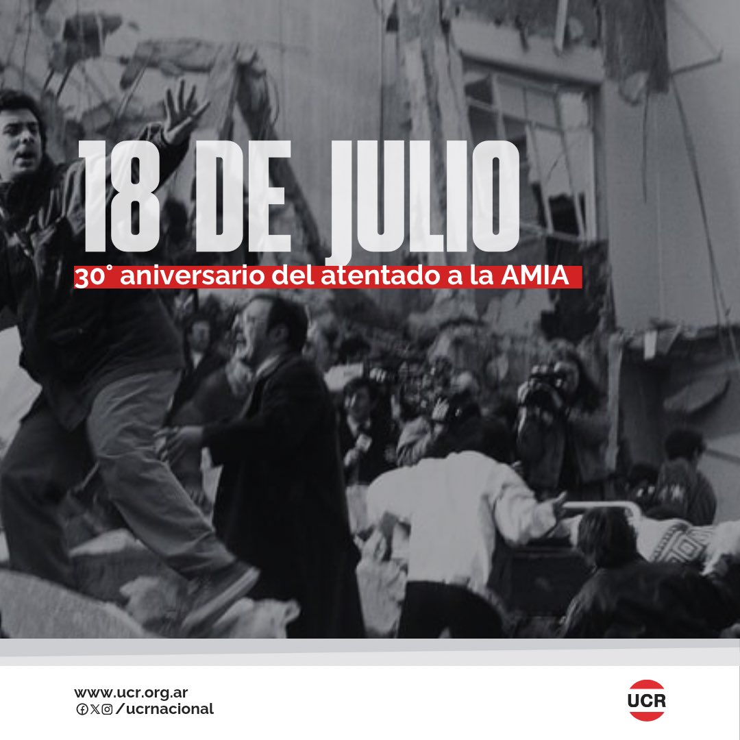 El 18 de julio de 1994 la AMIA sufrió un ataque que dejó 85 muertos y 300 heridos, considerado el mayor atentado terrorista de nuestra historia.

Pasaron 30 años sin respuestas para las víctimas, familiares y toda la sociedad argentina. Reclamamos una vez más verdad y justicia.