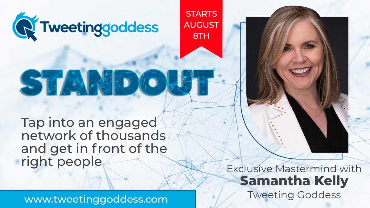 Tweetinggoddess's tweet photo. Exciting news! I have 2 places available on my exclusive mastermind group which kicks off in August! 
Are you a leader in your niche?
Ambitious
Kind
Generous
You like to help others
You have Knowledge and value to give
Proven results - great at what you do
Trusted
This group is for you!
Apply here 
https://t.co/bfxAU7wrQK