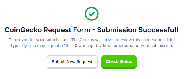 ARSY_CTO's tweet photo. CoinGeko listing submitted
Could you please check our request @coingecko 
ID : CL1807240050 https://t.co/QeptucRcxh
