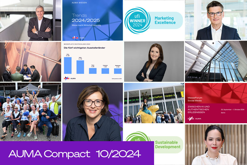 AUMAeV's tweet photo. Anne Böhl in #AUMAcompact über die #AUMAtrends24 und aktuelle Erfolgsmeldungen aus der #Messewirtschaft:
🟣 Deutsche Messen: Mehr internationales Interesse
🟣 FKM-Bericht 2023
🟣 Interview Stefanie Kromer, @Messe_Stuttgart
🟣 Messen hier + weltweit
👉 https://t.co/ljbPGuUgAK https://t.co/53ESyMc07e