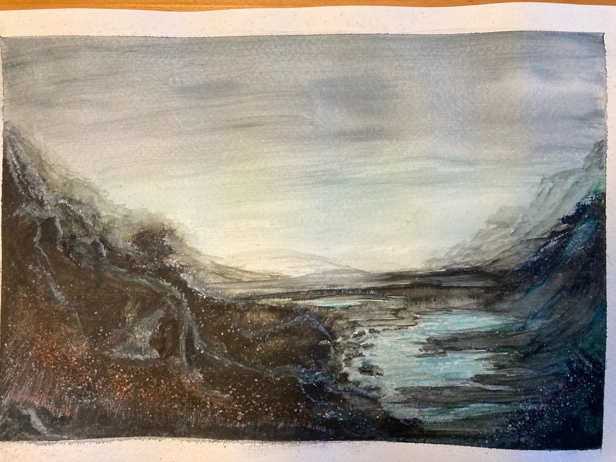 Slowdim's tweet image. Latest paintings. Last two were about to be tossed, but was still able to tweak enough to save. 🤨