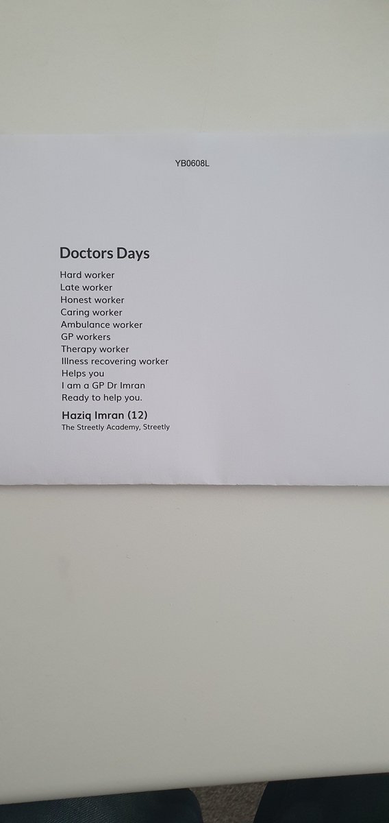 IAgeriGP's tweet photo. ..
I feel so happy and touched..❤

A peice by Haziq, selected for young writers publication...🥰😍🤩
@rcgp 
@RWT_NHS 
@NHSinBlkCountry https://t.co/GsvekRguzD