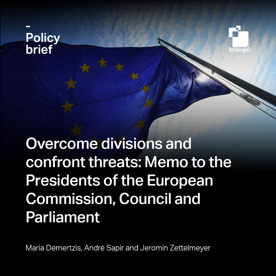 Bruegel (@bruegel_org) on Twitter photo Ursula von der Leyen has been re-elected as President of the European Commission, while Roberta Metsola will lead the European Parliament for a second term
<a href="/mariademertzis/">Maria Demertzis</a> <a href="/jzettelmeyer/">Jeromin Zettelmeyer</a> and André Sapir wrote to the Presidents of the European institutions, with recommendations Ursula von der Leyen has been re-elected as President of the European Commission, while Roberta Metsola will lead the European Parliament for a second term
<a href="/mariademertzis/">Maria Demertzis</a> <a href="/jzettelmeyer/">Jeromin Zettelmeyer</a> and André Sapir wrote to the Presidents of the European institutions, with recommendations