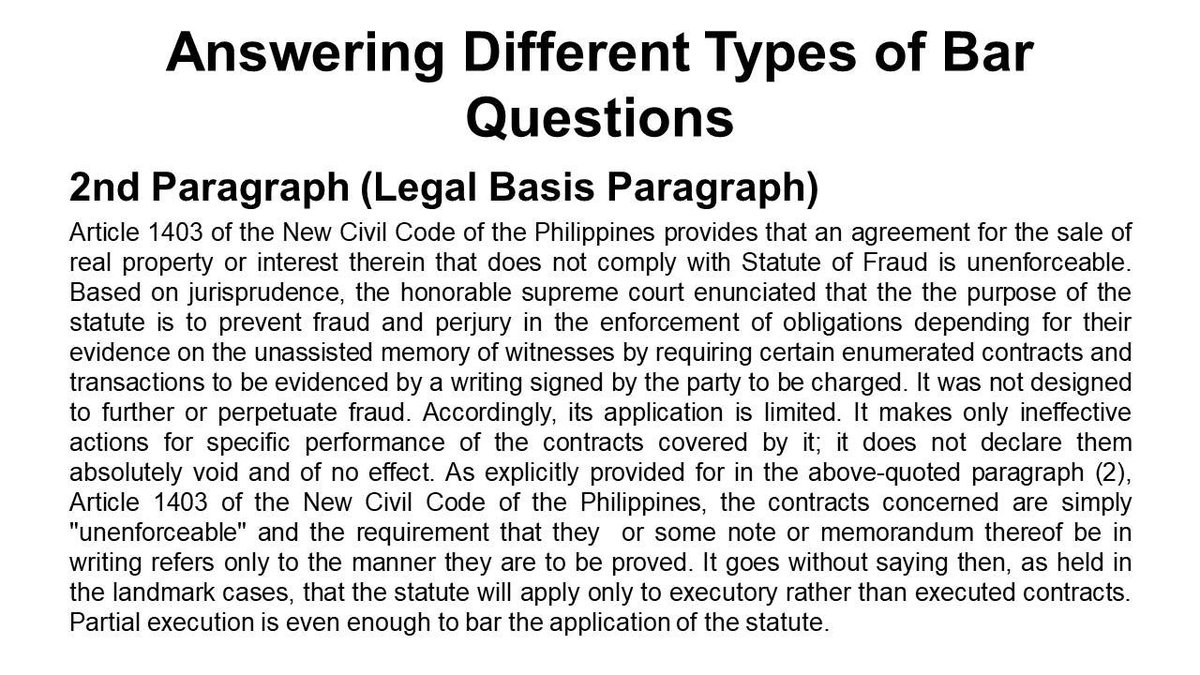 Bar Review Tips: Sample Bar Exam Answer Format