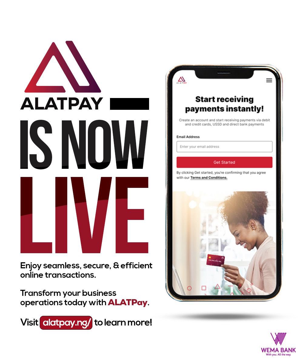 baddest_cash's tweet photo. No more payment delay
L
#AlatPay offers multiple payment options, secure transactions, and insightful analytics.
Register now on https://t.co/MewHQqrQMf and take your business to next level https://t.co/uHng8FwAbL