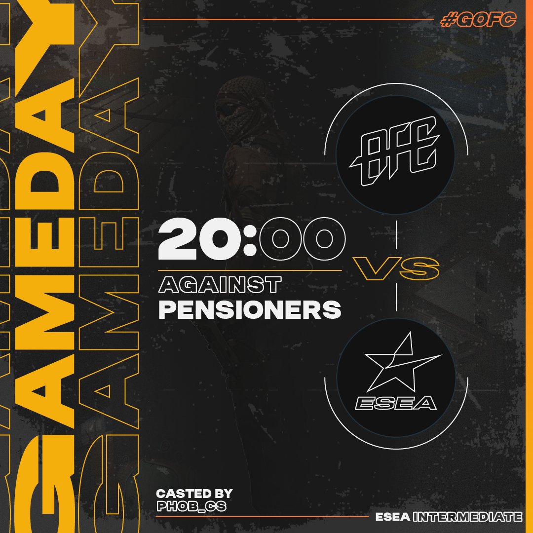 Match 1 "𝑳𝒆 𝒓𝒆𝒕𝒐𝒖𝒓 𝒂𝒖 𝒄𝒐𝒎𝒃𝒂𝒕"

🕗 Ce soir à 20h
🆚 Pensioners
🔴 twitch.tv/oldfriendsclub
🎙 <a href="/phob_cs/">phob</a> 

La saison 50 ESEA intermediate ne démarrera pas sans vous, venez donc dans le chat pour donner de la force 💪🏻

#GOFC 🔥