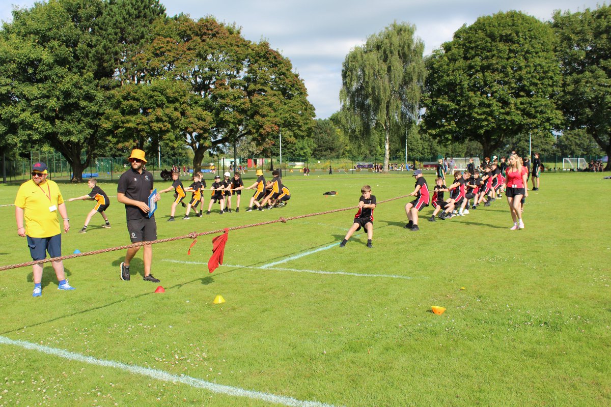 Sports Day got off to a great start 🎊    We have seen tug of war, track, hurdles, long jump, high jump and lots and of glitter! 🏅 Now onto the final events the day!