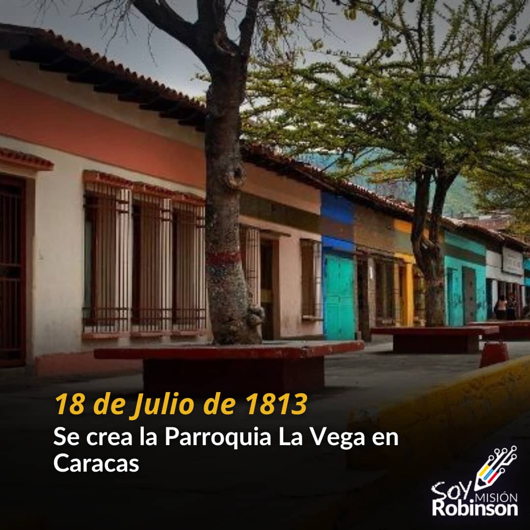 En el año de 1813 se crea la Parroquia La Vega en Caracas, siendo un asentamiento para los esclavos que labraban la tierra en la Hacienda Montalbán, creada como trapiche de caña de azúcar. Hoy es una de las zonas más concurridas.

#VenezuelaObrera

<a href="/NicolasMaduro/">Nicolás Maduro</a>