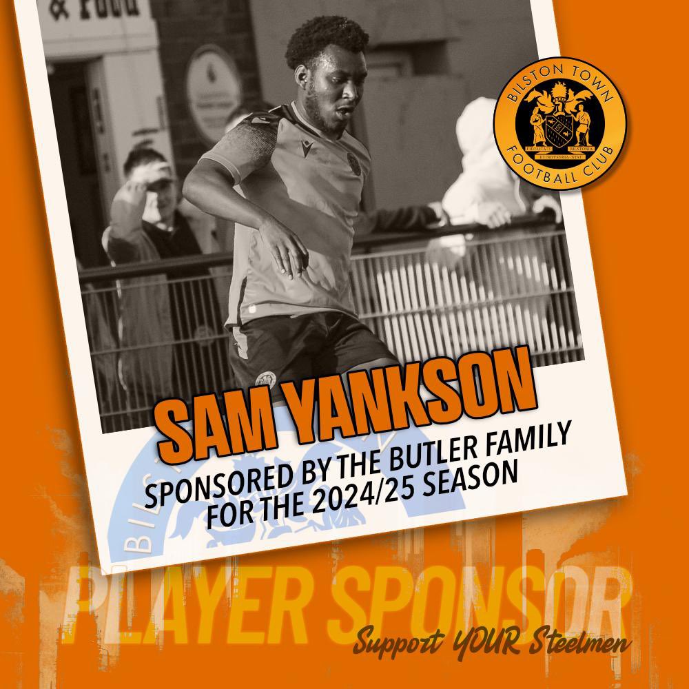 PLAYER SPONSORSHIP

Many thanks to The Butler Family
for sponsoring Sam Yankson🤝

Player sponsorship is now available, for info email :- bilstontownfccommercial@gmail.com