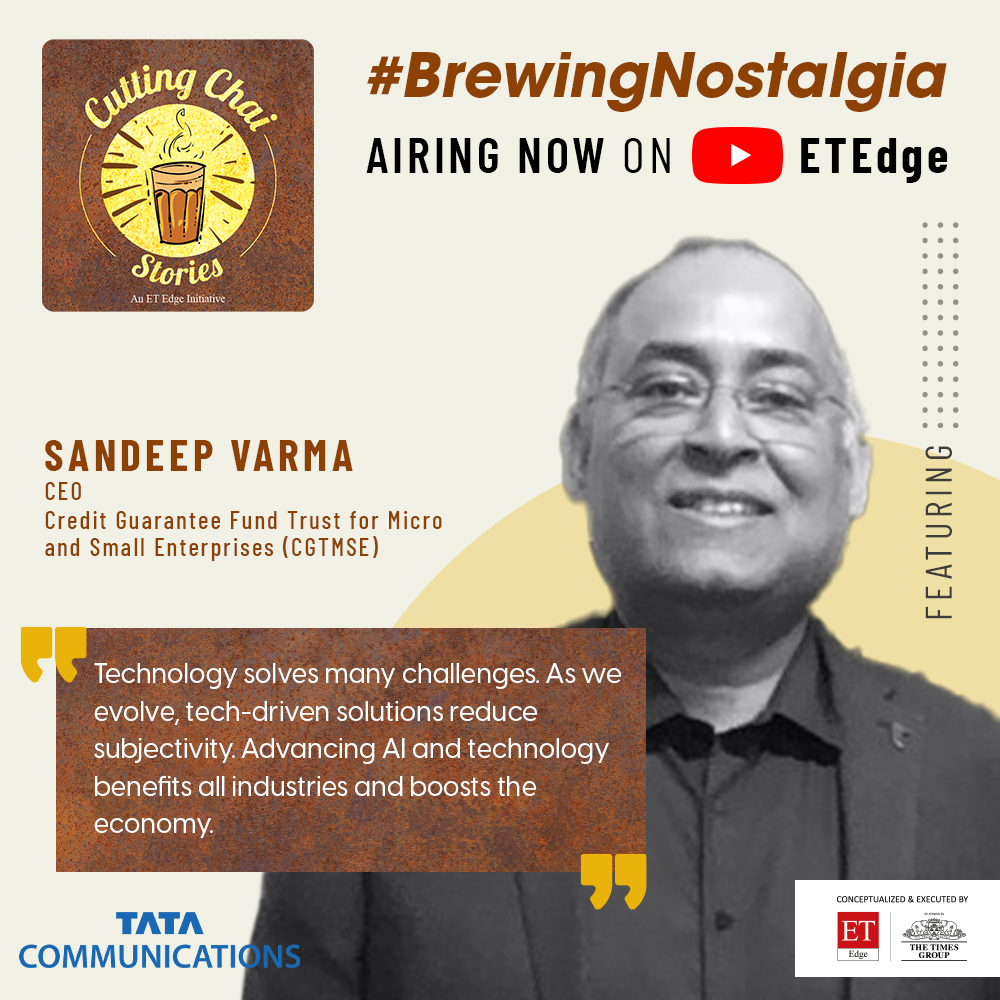 ET_Edge's tweet photo. In the latest episode of Cutting Chai Stories powered by @tata_comm. We are delighted to feature our guest speaker, @sandeep293, CEO of @CGTMSEOfficial, who comes from a small town in Bihar and was raised with values deeply rooted in honesty and the dignity of work, https://t.co/n9ZpxD6cty