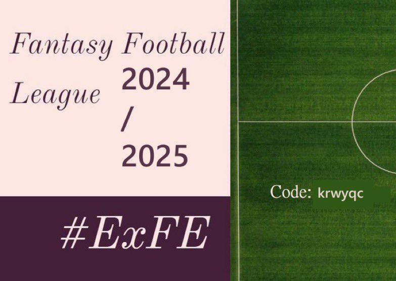 ExtremeFootbal4's tweet photo. It's mad to think the first deadline of the 2024/25 #FantasyPremierLeague is only 28 days away. If you haven't entered your team into the Extreme Football Enthusiast's league there's still time. The code is krwyqc, and all are welcome. It's 50 #ExFE points for the outright winner.
