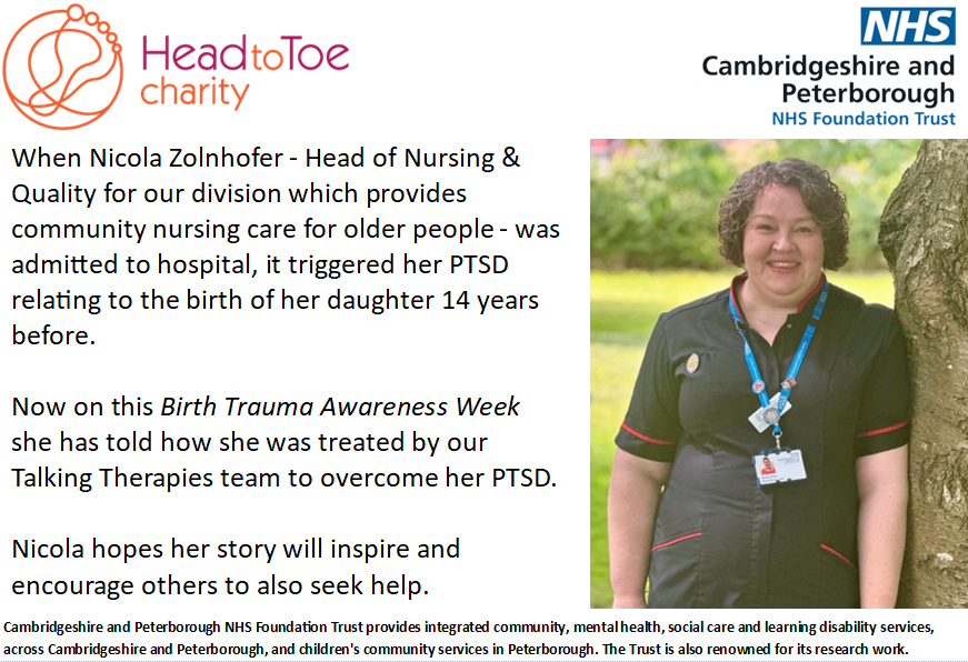 Nicola - one of our Heads of Nursing &amp; Quality - has told how she went from staff member to patient. During #BirthTraumaAwarenessWeek she has told her story in a deeply personal blog.
bit.ly/3WqgK76