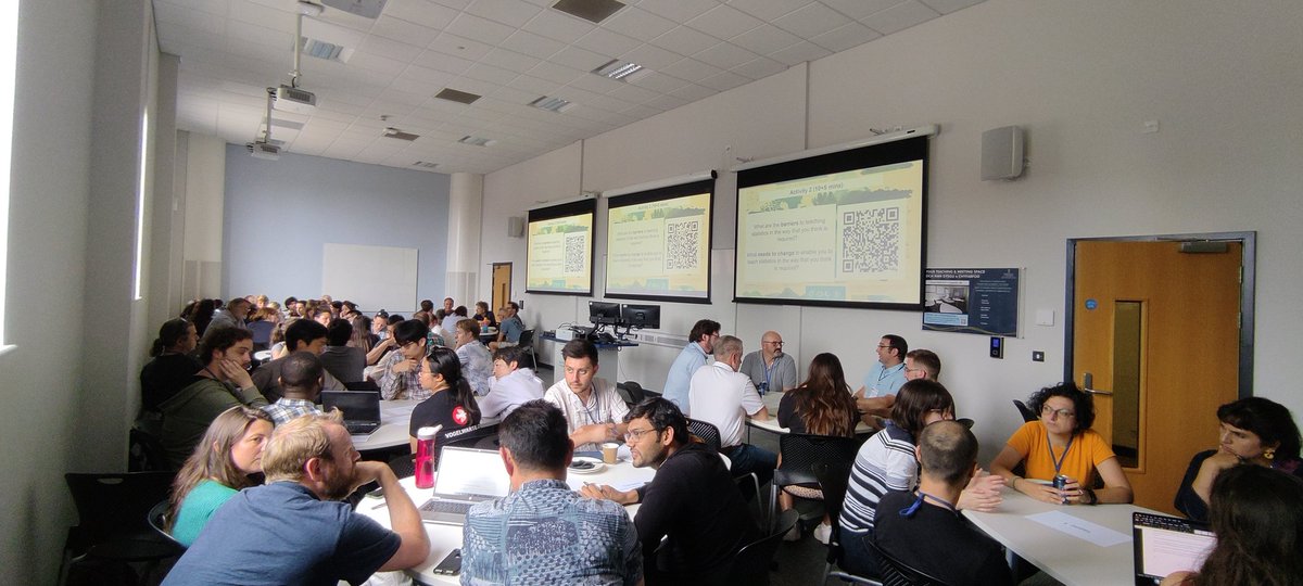 An almost full house! 80 experts in statistical ecology discussing how best to teach statistics to ecologists. What a pleasure it is to chair this important conversation!! #ISEC2024 <a href="/ISEC_stats_ecol/">The International Statistical Ecology Conference</a>