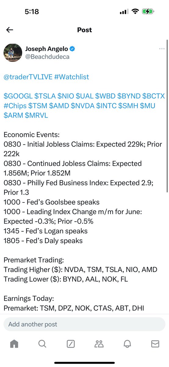 Beachdudeca's tweet photo. July 18 #Watchlist #MyFocus
$BOIL $YINN $TSLA $COIN
$SPXL $SOXL $TQQQ
$TXT $BKU $VIRT $BANR $FR $DFS
$WBD
💊 $RARE
$NVDA $TSM $AMD $INTC $SMCI $MU $KLAC $SMH
$AAPL $MSFT $AMZN $META
$UAL $JETS $COPX $AA $NEM $SLV
$CCL $RCL $NCLH
$BYND $DPZ https://t.co/IOyVMhQa2m