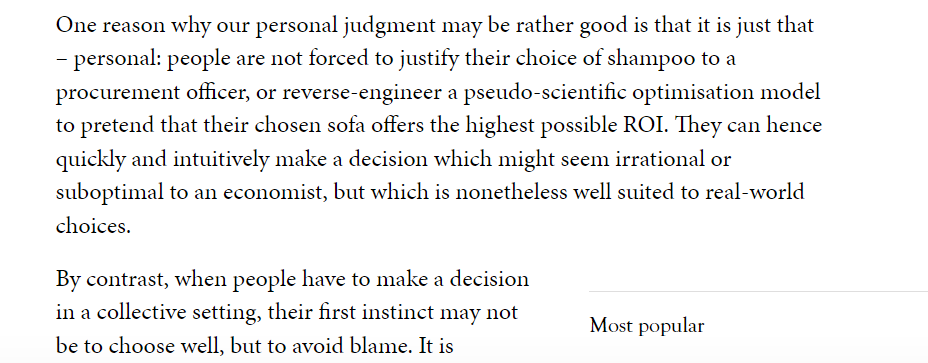 Rory Sutherland on why group decision making is often worse than personal judgement