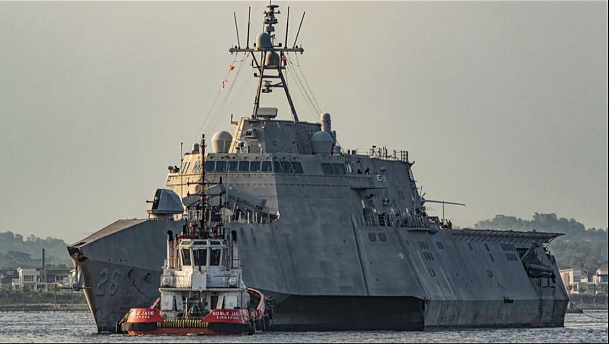 WarshipCam's tweet photo. USS Mobile (LCS 26) Independence-variant littoral combat ship coming into Singapore - July 18, 2024 #ussmobile #lcs26
SRC: INST- yplanesonly https://t.co/AbgNwvmVSF