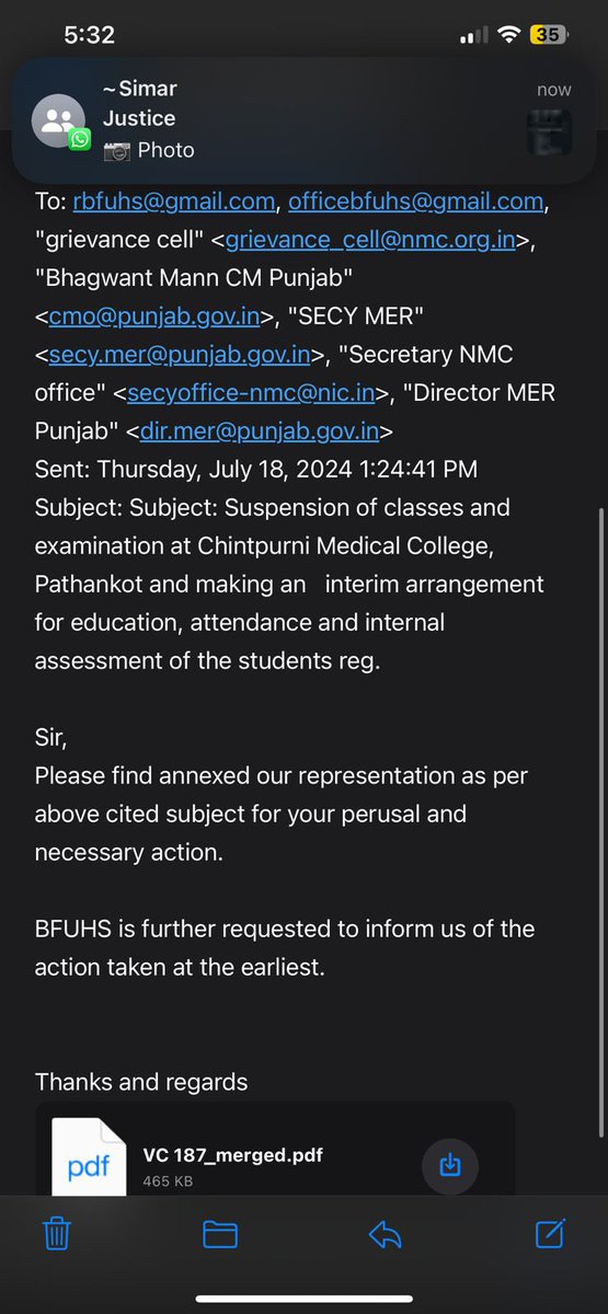 AkshunSharma8's tweet photo. Thank you so much @BhagwantMann ji for listening the voice of MBBS students of The White medical college Pathankot. All 250 MBBS students are very sure that @AamAadmiParty sarkar will give justice to students #wmchbandkaro #justice @BFUHS_FARIDKOT @NMC_IND https://t.co/L9djGjkYq9