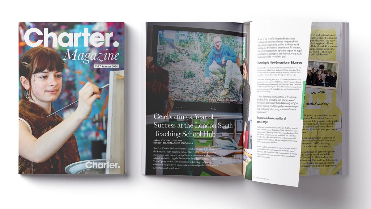 The Charter Schools Educational Trust (@charter_trust) on Twitter photo 📢The latest Volume of our The Charter Magazine is out now!
You can read it here 📷👇
online.flippingbook.com/view/413409750/
Featuring work from across our family of schools and featuring <a href="/rs_network/">Research Schools Network</a> @CDResearchSch <a href="/debate_mate/">Debate Mate</a> <a href="/royalacademy/">Royal Academy</a> 📢The latest Volume of our The Charter Magazine is out now!
You can read it here 📷👇
online.flippingbook.com/view/413409750/
Featuring work from across our family of schools and featuring <a href="/rs_network/">Research Schools Network</a> @CDResearchSch <a href="/debate_mate/">Debate Mate</a> <a href="/royalacademy/">Royal Academy</a>