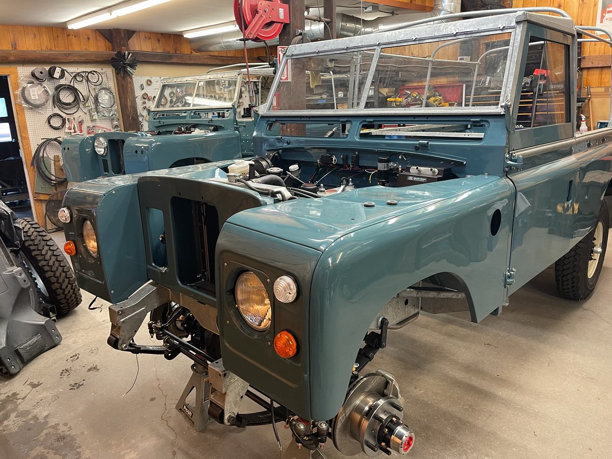 N_Am_Overland's tweet photo. 1963 and 1971 Series IIA Land Rovers
#landroverseries #landrover #marineblue #classiccars #coolride #restorationupdate #grounduprestoration #mylandy #myrestoration #cars https://t.co/krYdmvYa13
