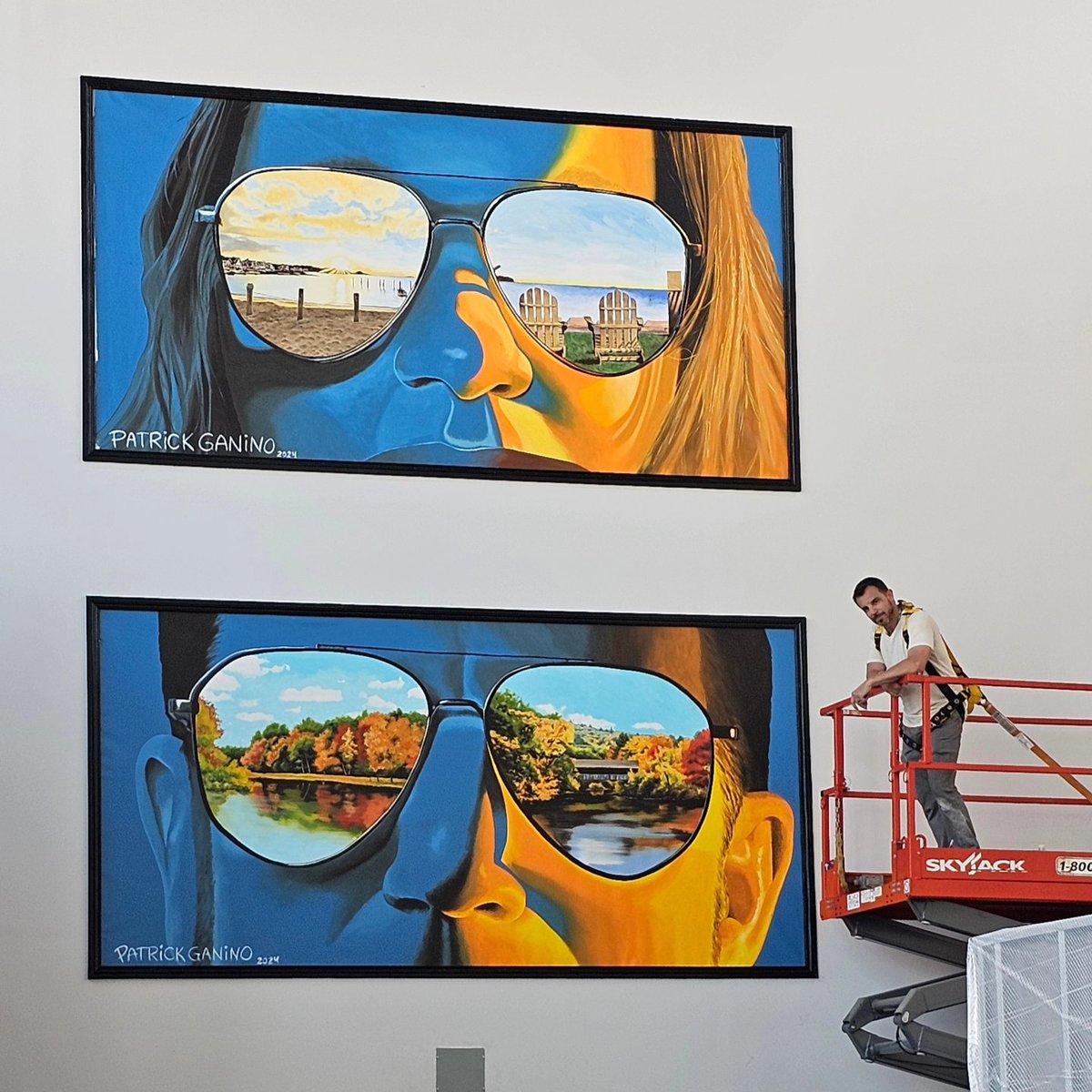 Honored to paint this mural for Bradley International Airport - BDL . Special thanks to CT Murals  for getting me involved. Next time you are at the airport take a pic and let me know. 😊❤️
.
🖌️ FauxBrushes.com