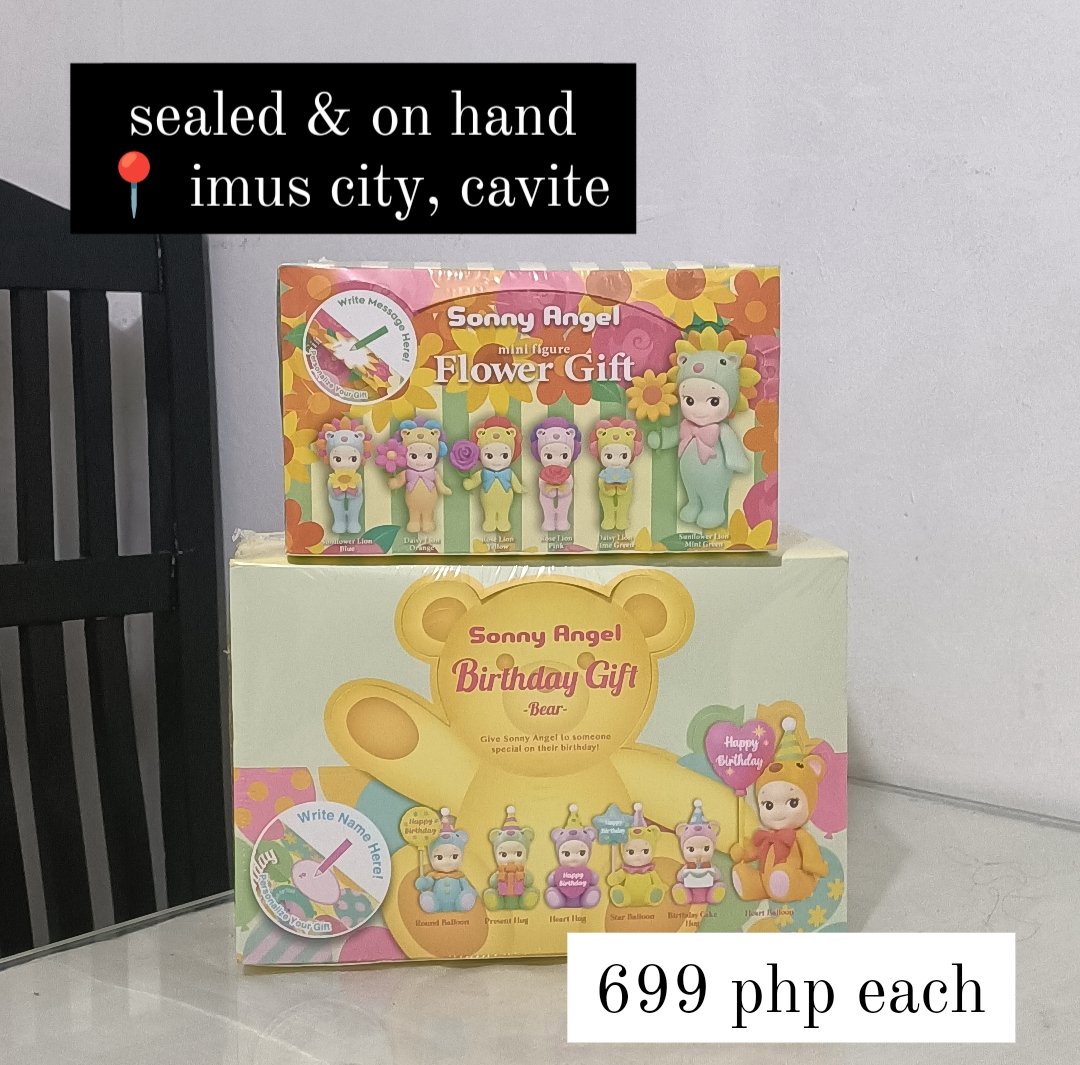mondaycrumbs's tweet photo. completely sealed &amp; on hand!

wts lfb sonny angel
prices on each photo!

fruit series
sweet series
flower series (regular)
flower gift series
happy birthday bear series
christmas ornament 2023

loc: Imus City, Cavite
mod: jnt 
payo only~ https://t.co/wmgvY7lTcV