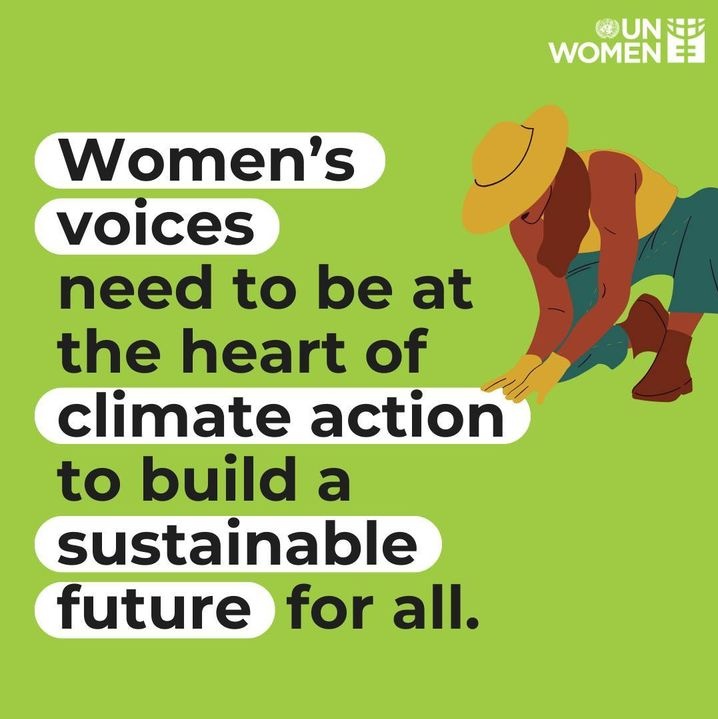 DeeDerro's tweet photo. To ensure women's voices are at the heart of climate action, we must amplify their perspectives, involve them in decision-making, and support their leadership.
#ClimateActionNow #WomenLeaders
#ForASustainableFuture
@UNFCCC https://t.co/8zCWLzbXhu