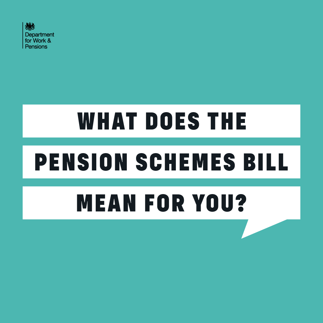 DWPgovuk's tweet photo. We’re introducing a #PensionSchemesBill - and it's going to help support our mission to kickstart economic growth and improve retirement outcomes for future pensioners

#KingsSpeech

1/3 https://t.co/FMYKMRJWHL