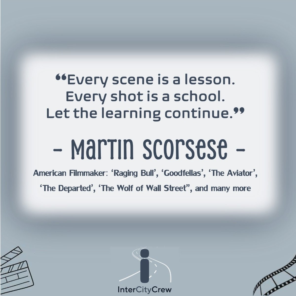InterCityCrew's tweet image. Wise words... 
#quote #filmcrew #martinscorcese #listenup