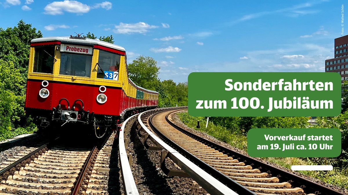 SBahnBerlin's tweet photo. Stellt euch die 🕙! Morgen ab 10 Uhr startet auf der Seite des Vereins historische S-Bahn der Ticketverkauf für die Sonderfahrten zwischen #Berlin (Nordbahnhof) und #Bernau am 08.08. und 09.08. mit historischen S-Bahnwagen.

Wer will mit? 🎟️

https://t.co/UFdte56KzJ

#Geschichte https://t.co/PRhAuUWRYB