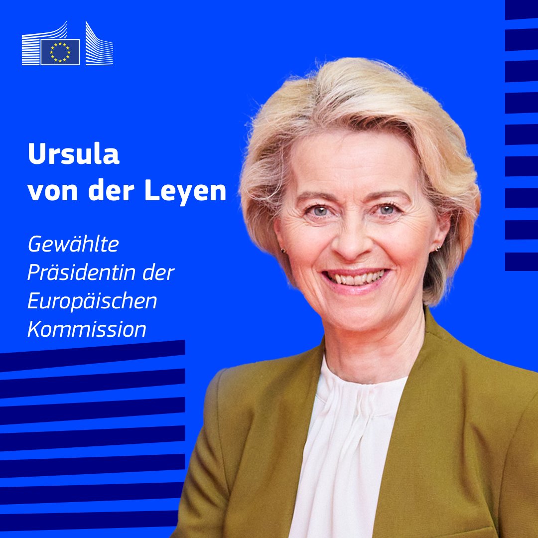 Ursula von der Leyen - gewählte Präsidentin der Europäischen Kommission (2024-2029).

Politische Leitlinien 👉
commission.europa.eu/document/e6cd4…