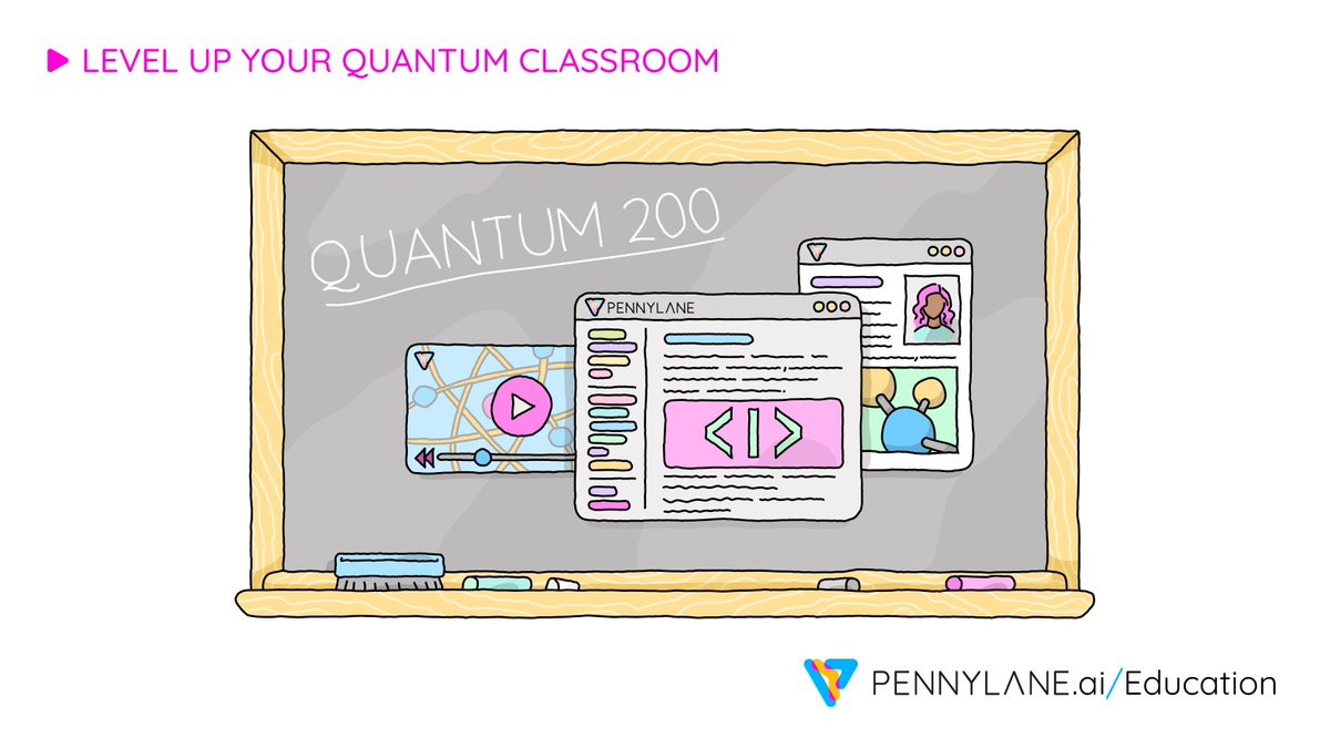 PennyLaneAI's tweet image. 🚀Level up your quantum classroom with PennyLane!
Over 100 courses worldwide (and counting) use our hands-on quantum programming content curated by our team of experts.
🎓Whatever your goal, we'll help you with a learning solution for your course (for free 💁♀️)
Learn more 👇…