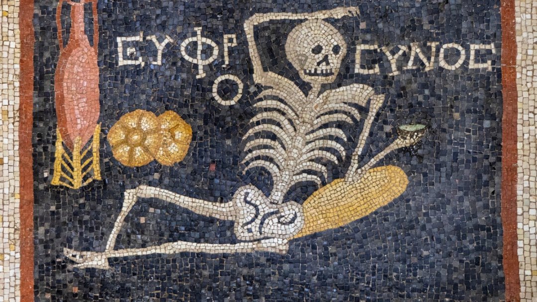 Our oldest member ;
This 2,400 year-old skeleton mosaic discovered in Turkey says: “Be cheerful, enjoy your life”
#memecoins #meme #solana