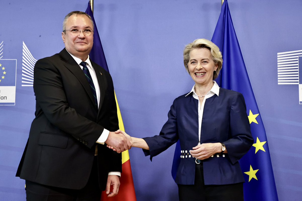 Congratulations @vonderLeyen on being re-elected as President of the <a href="/EU/">EU</a> Commission! Your leadership is key for a stronger&amp;more united Europe. We look forward to continue our work, ensuring Romania's rightful place in Schengen and a prosperous future for all Europeans 🇪🇺
