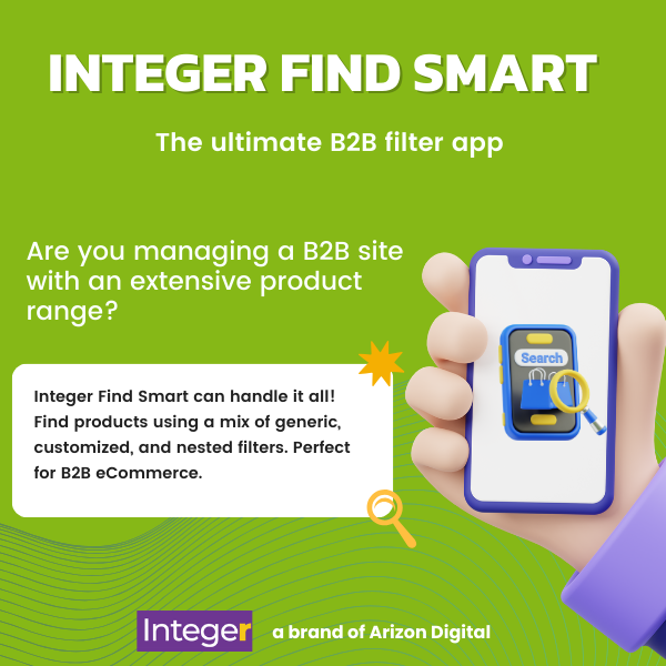 arizondigital's tweet photo. Managing a B2B site with a vast product range? Look no further than Integer Find Smart! Our app is designed to handle the complexities of B2B eCommerce, offering customizable filters to navigate extensive product catalogs effortlessly.

#B2BSearchFilters #B2BEcommerce #FilterApp https://t.co/XLU1xADYic