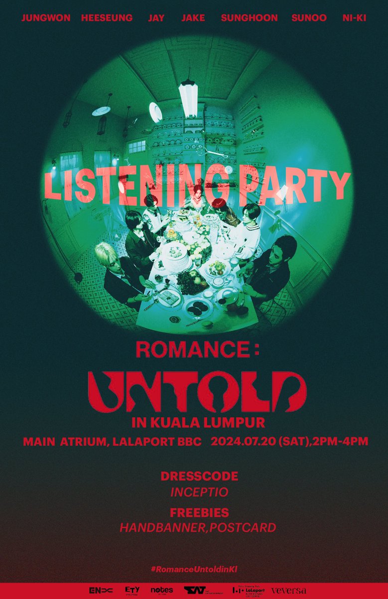 sunoostation's tweet photo. Hello MY Engene!!ᯓ★

ENHYPEN ROMANCE:UNTOLD listening party is here!
There will be more activities, performances and many official prizes to win! 

for any questions regarding the event please dm @entityofficials

#RomanceUntoldinKL #SUNOOstation 
@entityofficials @notesbyygm https://t.co/sNX0lSuVHZ