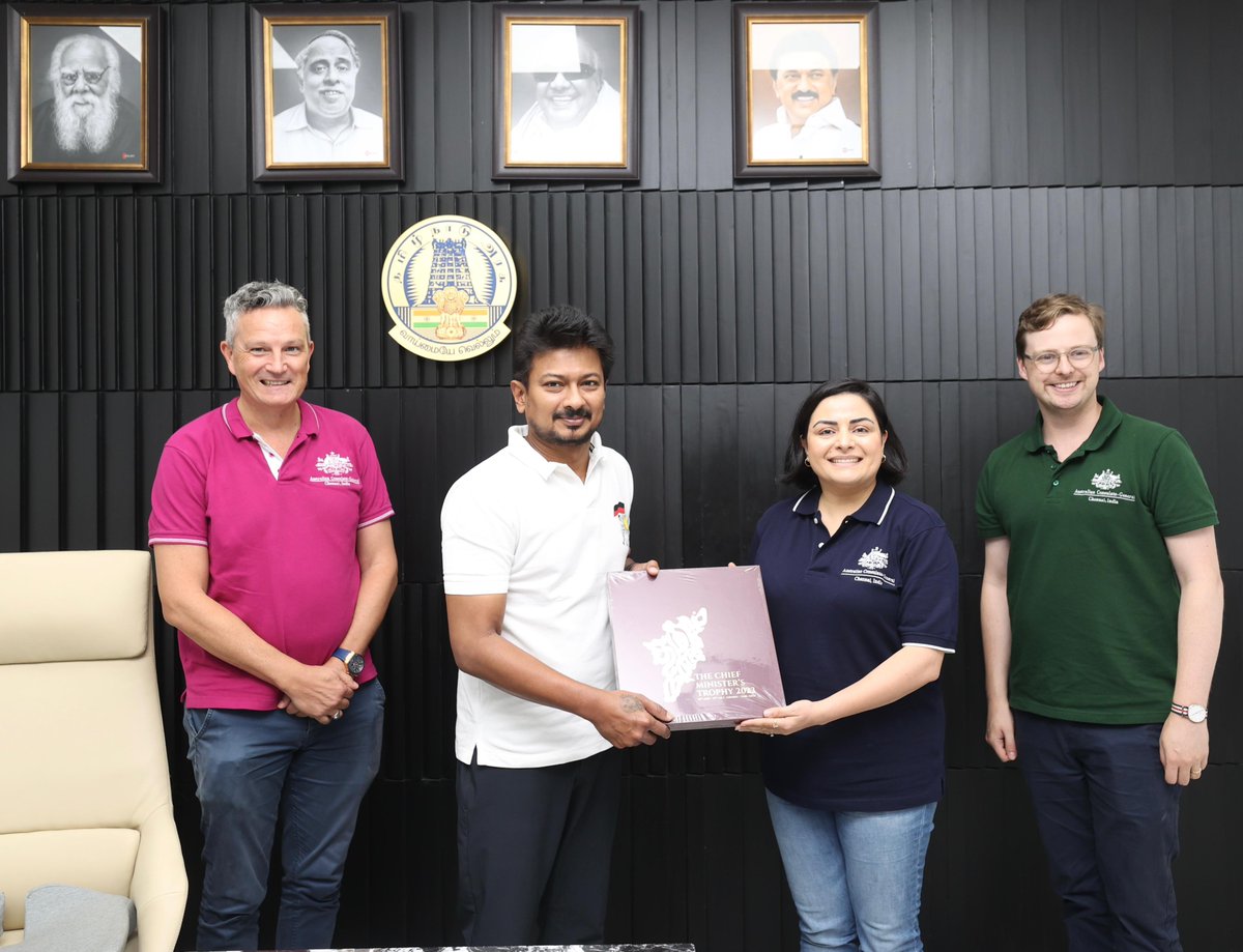 Udhaystalin's tweet photo. Had a productive discussion today on various fronts with @AusCGChennai. We delved into the achievements and initiatives of our Youth Welfare and Sports Development department here in #TamilNadu. We are excited to collaborate closely with Australia to strengthen our ties and explore new avenues of cooperation in the field of sports.
#India #Australia @SportsTN_ @atulyamisraias
#JMeghanathaReddyIAS