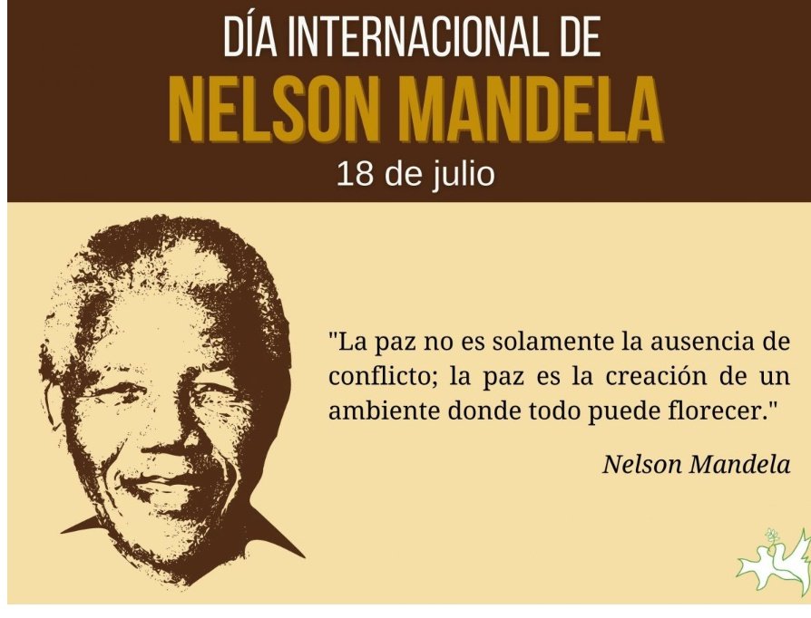 Hoy con Nelson Mandela expresamos que Venezuela quieres seguir en Paz, avanzando y floreciendo.