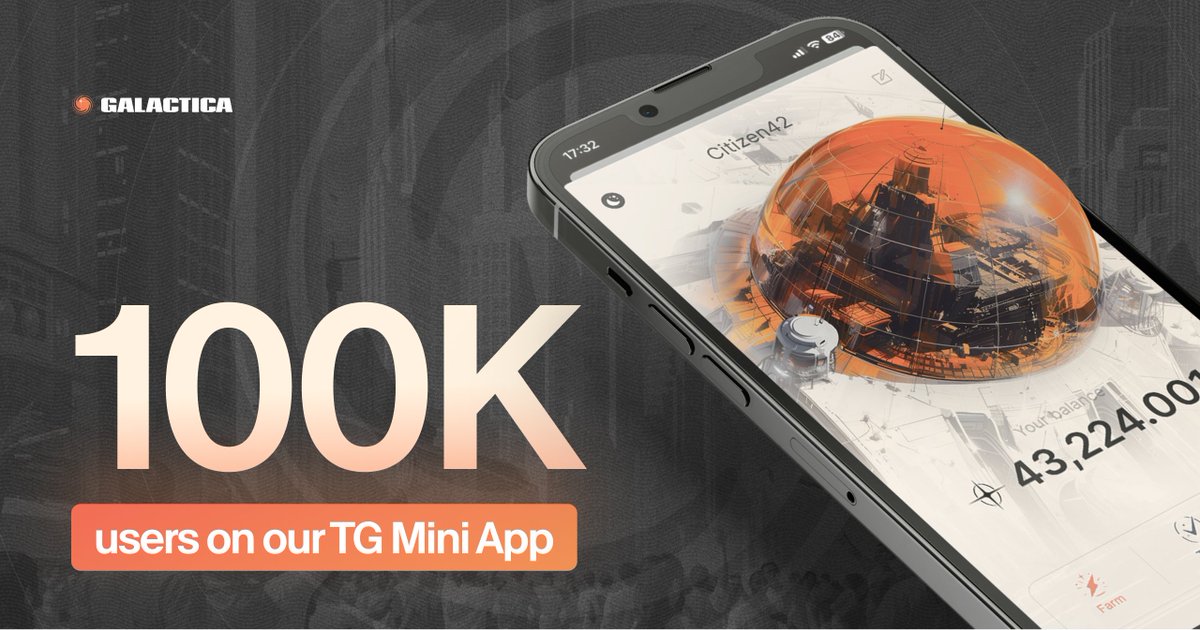 We crossed 100K users on our TG Mini App!

Using our Telegram App is the smallest action you can do to build your reputation and join a world of opportunities!

If you haven’t done it already, join now!
➡️ Build your reputation: tinyurl.com/TGreputation