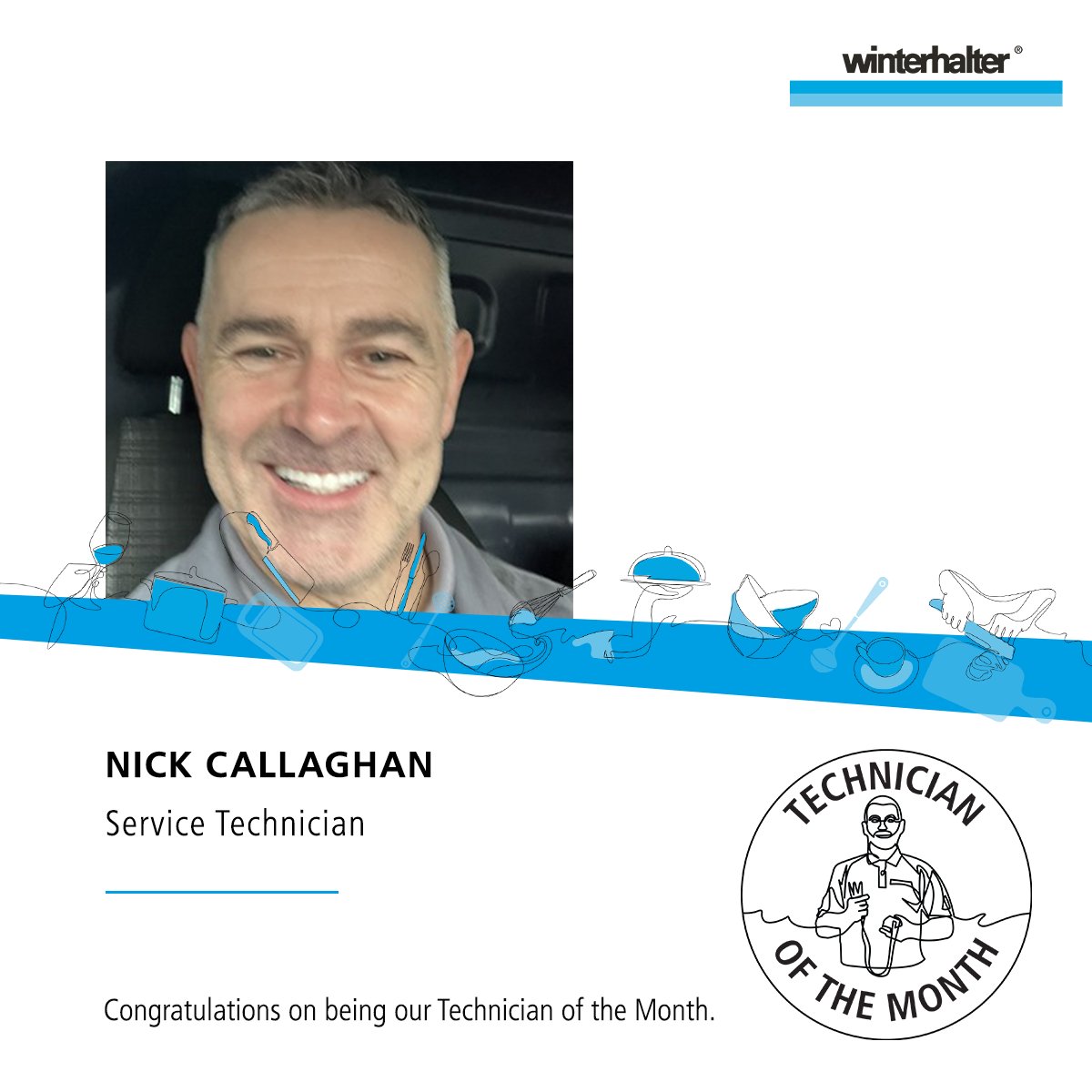 WinterhalterUK's tweet photo. We'd like to celebrate our April #TechOfTheMonth. Nick is continually helping out and delivering excellent customer service. To add to that, several sites have written in praising his work. 
 
Well done, Nick!

#TechnicianOfTheMonth #WinterhalterUK https://t.co/lkEe31RVuh