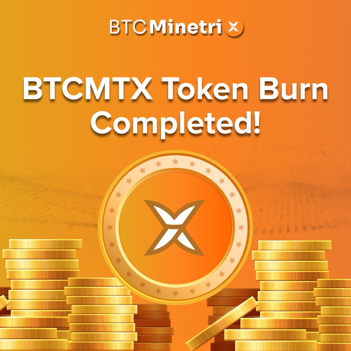 bitcoinminetrix's tweet photo. The #BitcoinMinetrix Token Burn is officially finished! ✅🔥

We've successfully burned 5% of the total token supply, amounting to 200,000,000 $BTCMTX #Tokens!

Stay tuned for more platform updates coming soon! 🚀

Transaction Hash 🔗
https://t.co/tejELaTV4B https://t.co/wZAgmNNWkg