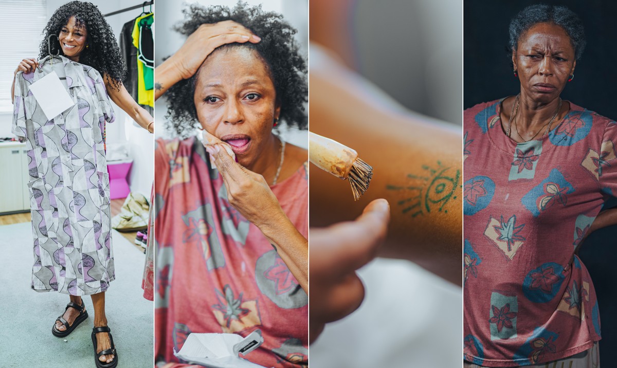 Para virar Inácia em 'Renascer', Edvana Carvalho esconde suas 9 tatuagens com técnica especial; veja passo a passo da caracterização dlvr.it/T9lvj3 .