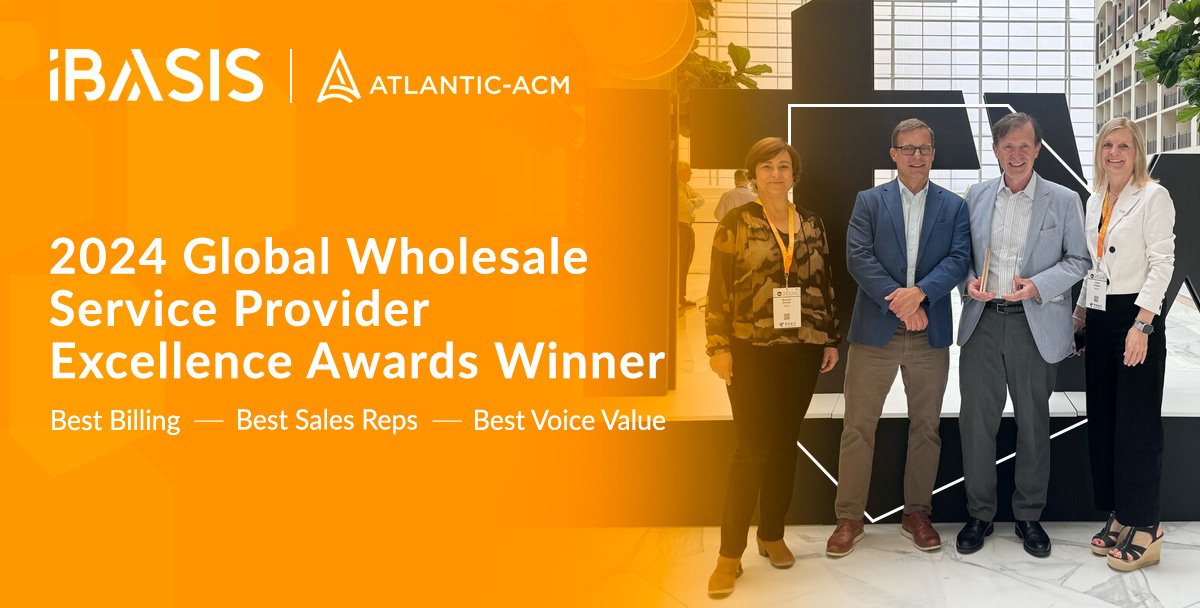 #ICYMI iBASIS has been recognized in the 2024 ATLANTIC-ACM Global Wholesale Service Provider Excellence Awards! 

Read more: ibasis.com/successfully-d…

#AtlanticACM #IndustryRecognition
