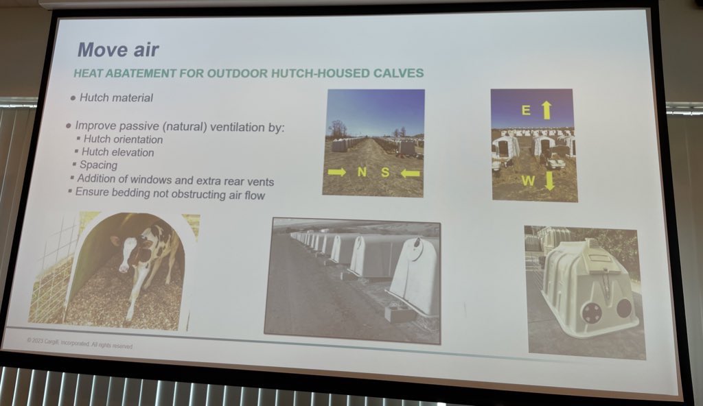 If housing calves in hutches, make sure you are thinking about ventilation in the summer months #NationalYoungstockConference