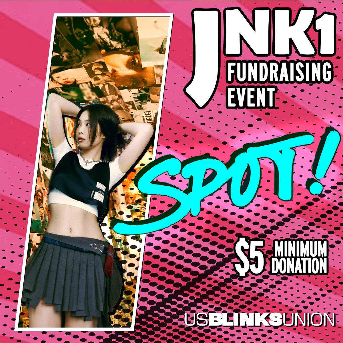 USBU4WAYS's tweet photo. #JNK1 DONATION BATTLE!
TEAM #SPOT are you ready?! πββοΈπ¨
Please join us now for this Donation Battle against @JennieAlliance by donating to our #JENNIE USA Digital Buying Fund!
Donation Link:
β https://t.co/745BWFmCdB
Rules:
1. Donate a minimum of $5.00
2. Reply down below with a Screenshot of your donation & with hashtags:
#TeamSPOT
#JNK1USAFundraisingEvent
ββββββββββββββ
#μ λ #BLACKPINK @oddatelier