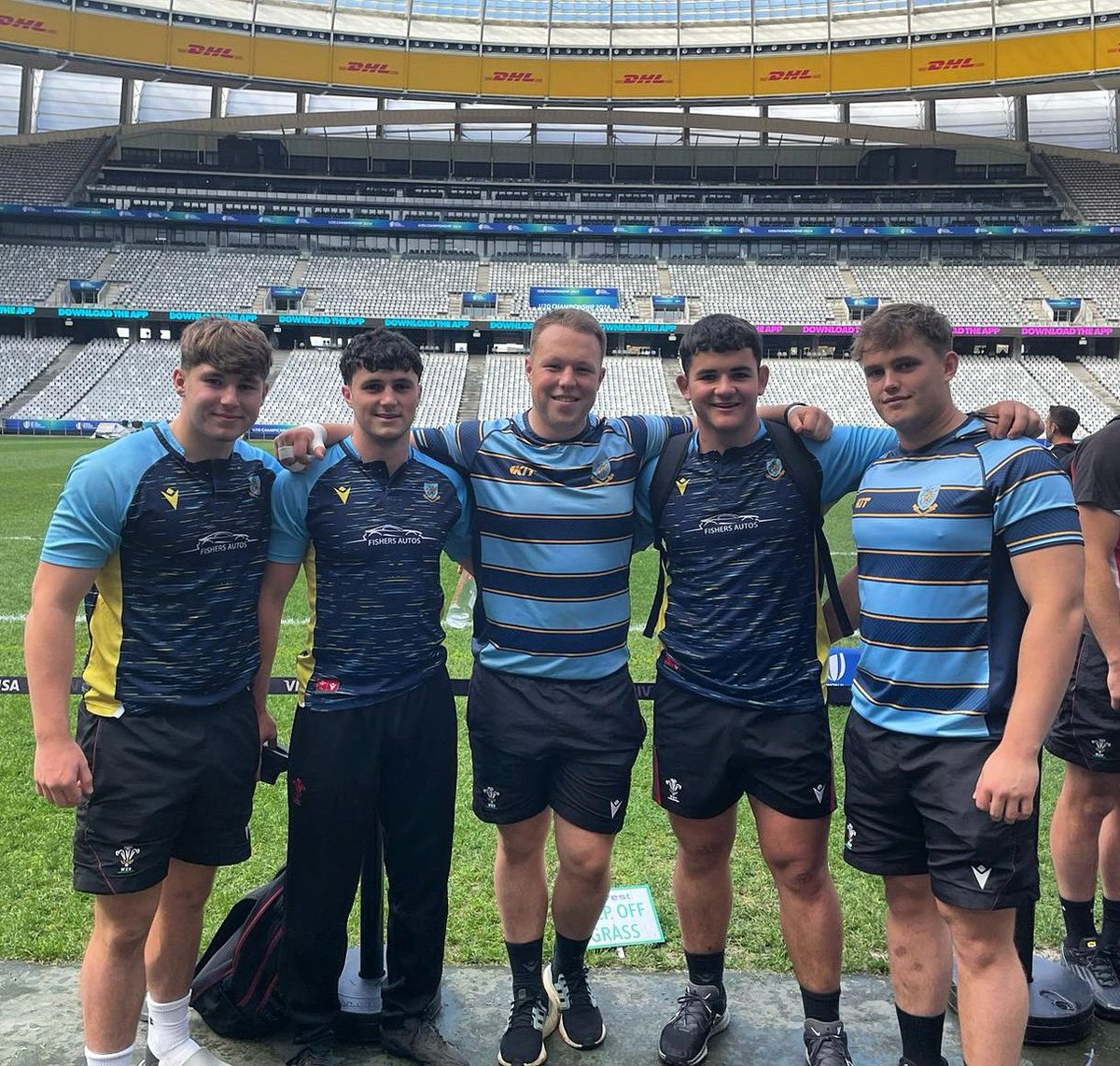 LlantwitRFC's tweet photo. 5 of the best young men, living their dreams, about to take on The Boks for Cymru U20. 

Does it get better than this? 

Balch Iawn 💙 https://t.co/rDv6aSkXw4