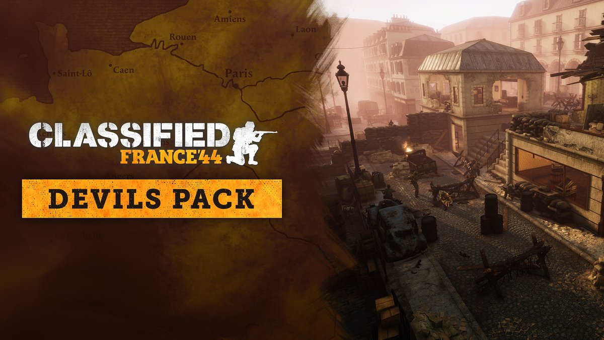 The war has arrived on the streets of Paris! The Devils Pack releases today!

🗼 New Map - Paris Streets
🗂️ 2 Special Ops missions
💥 New weapons:
      Walther P38 'Special'
      FG42 'Flank'
😈 Clothing Set - British Para 'Devils'

Learn more: bit.ly/3SffHEt