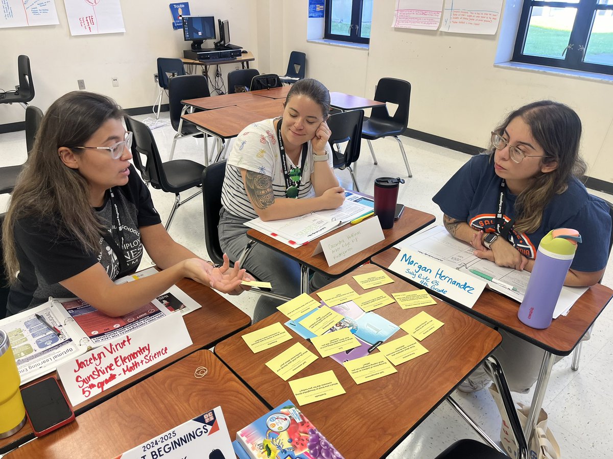 JackieLBaer's tweet photo. Day 4 of Great Beginnings! The “Black Backpacks” team is rocking their learning and ready to tackle the 2024-2025 school year! #ocpsPL #ocpsinduction https://t.co/G1U6tRsd37